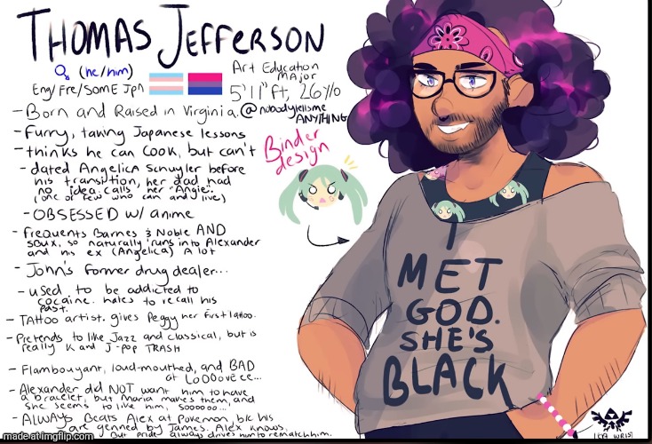 . | image tagged in thomas jefferson miku binder | made w/ Imgflip meme maker