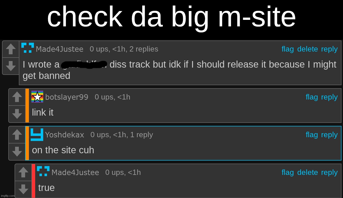 check da big m-site | made w/ Imgflip meme maker