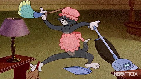 tom cat doing chore, Blank Meme Template