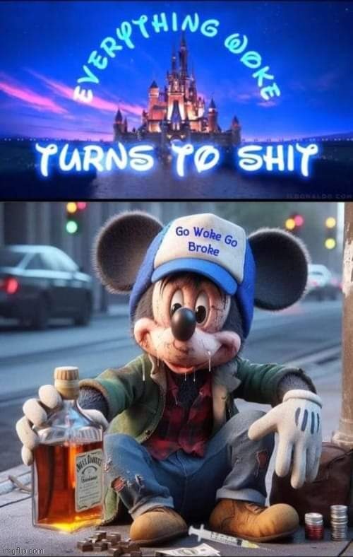 Woke Mickey Mouse | image tagged in woke mickey mouse | made w/ Imgflip meme maker