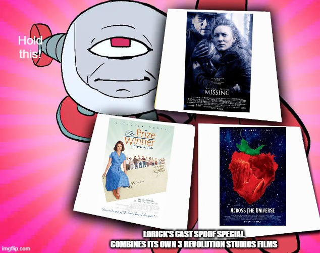 Kaboodle advert | Hold this! Lorick's Cast Spoof Special combines its own 3 Revolution Studios films | image tagged in kaboodle advert,meme,memes,spoof cast,movies,gameoverse | made w/ Imgflip meme maker