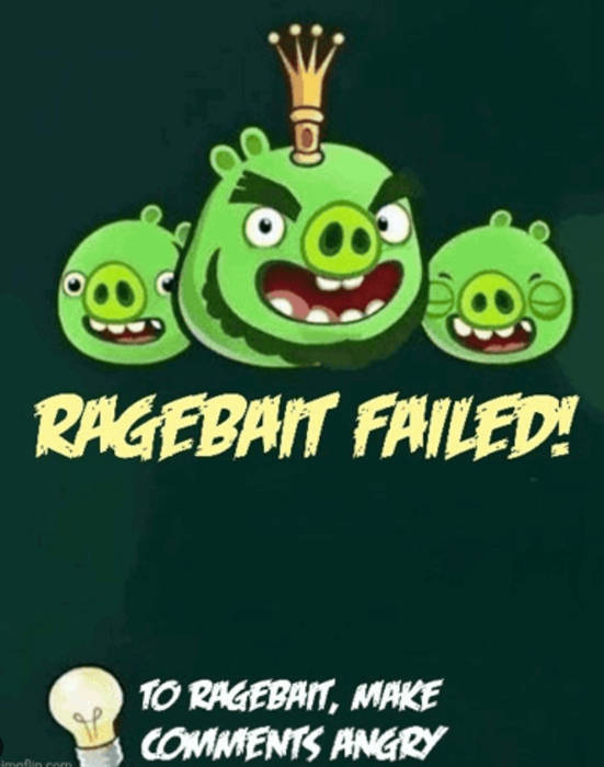 RAGEBAIT FAILED! Blank Meme Template