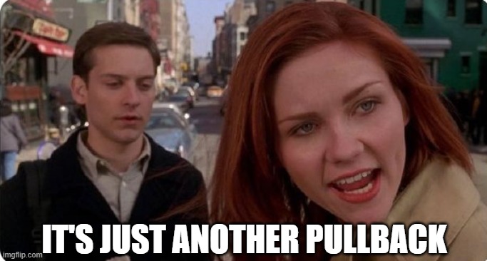 Tobey Maguire | it's just another pullback | image tagged in tobey maguire | made w/ Imgflip meme maker