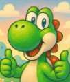 Yoshi thumbs up Blank Meme Template