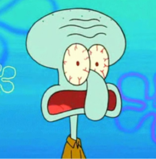 Squidward shocked Blank Meme Template