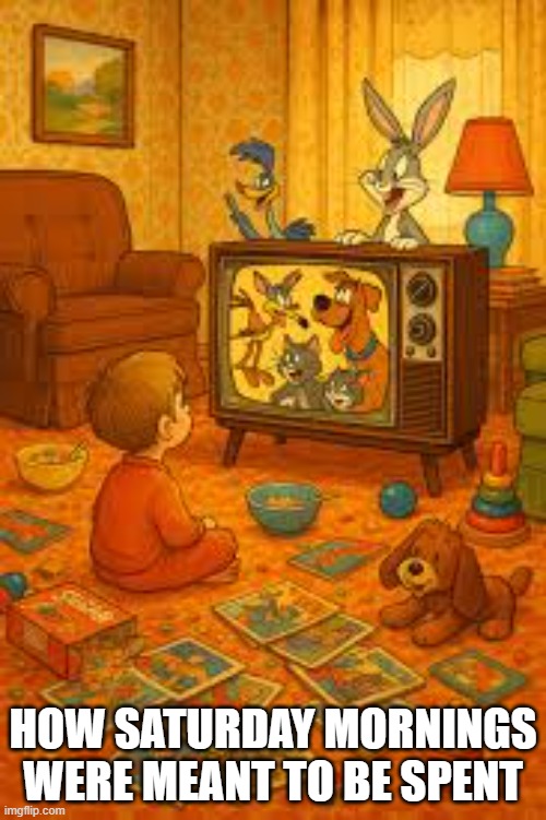 Saturday Morning Cartoons | how saturday mornings were meant to be spent | image tagged in gen x | made w/ Imgflip meme maker