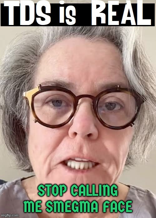Rosie O'Donnell TDS | Stop calling me Smegma Face | image tagged in rosie o'donnell tds | made w/ Imgflip meme maker