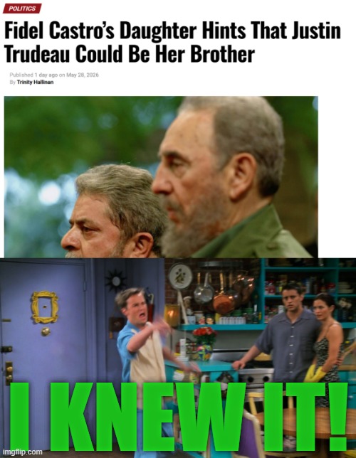 Justin Castro | I knew it! | image tagged in chandler | made w/ Imgflip meme maker
