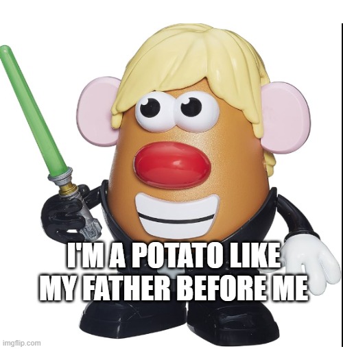 SW meme | I'm a potato like my father before me | image tagged in star wars | made w/ Imgflip meme maker