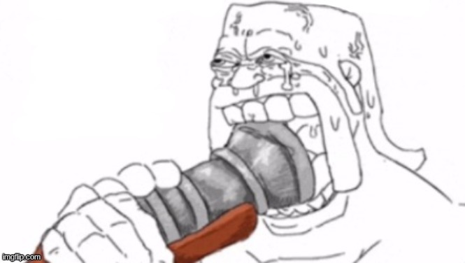 barbarian gun to mouth | image tagged in barbarian gun to mouth | made w/ Imgflip meme maker