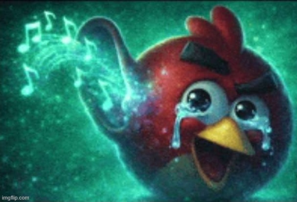 image tagged in angry bird with ear open cry | made w/ Imgflip meme maker