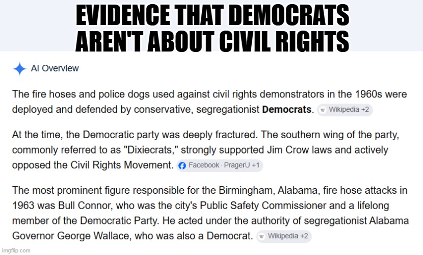 civil rights - democrats | Evidence that democrats aren't about civil rights | made w/ Imgflip meme maker