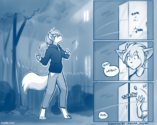 (art by thomas fischbach) | image tagged in natani,keith,twokinds | made w/ Imgflip meme maker