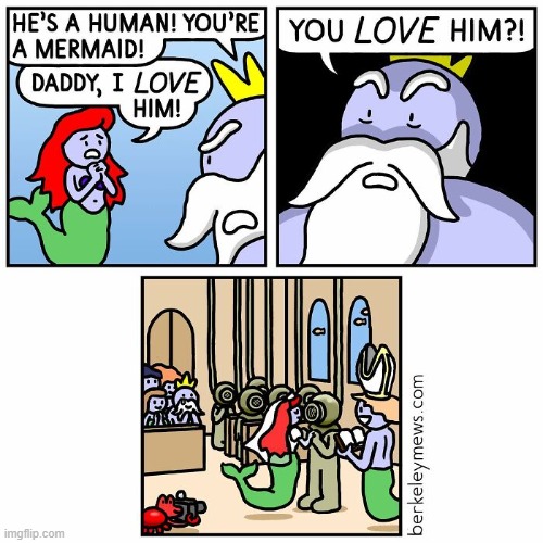 I didn't make this.  Maybe Disney should have. | image tagged in disney,the little mermaid,ariel,king triton,underwater,wedding | made w/ Imgflip meme maker