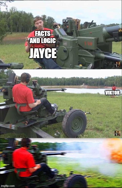 Day 546 of Arcane memes until the next season/series comes out. | facts and logic; jayce; viktor | image tagged in fps russia,arcane | made w/ Imgflip meme maker