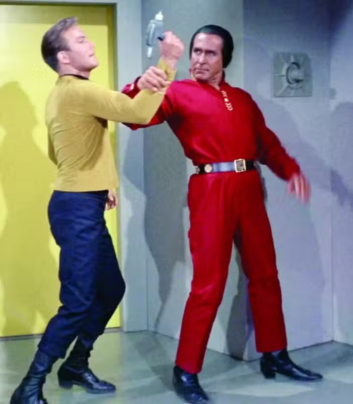 Kirk and Khan Blank Meme Template
