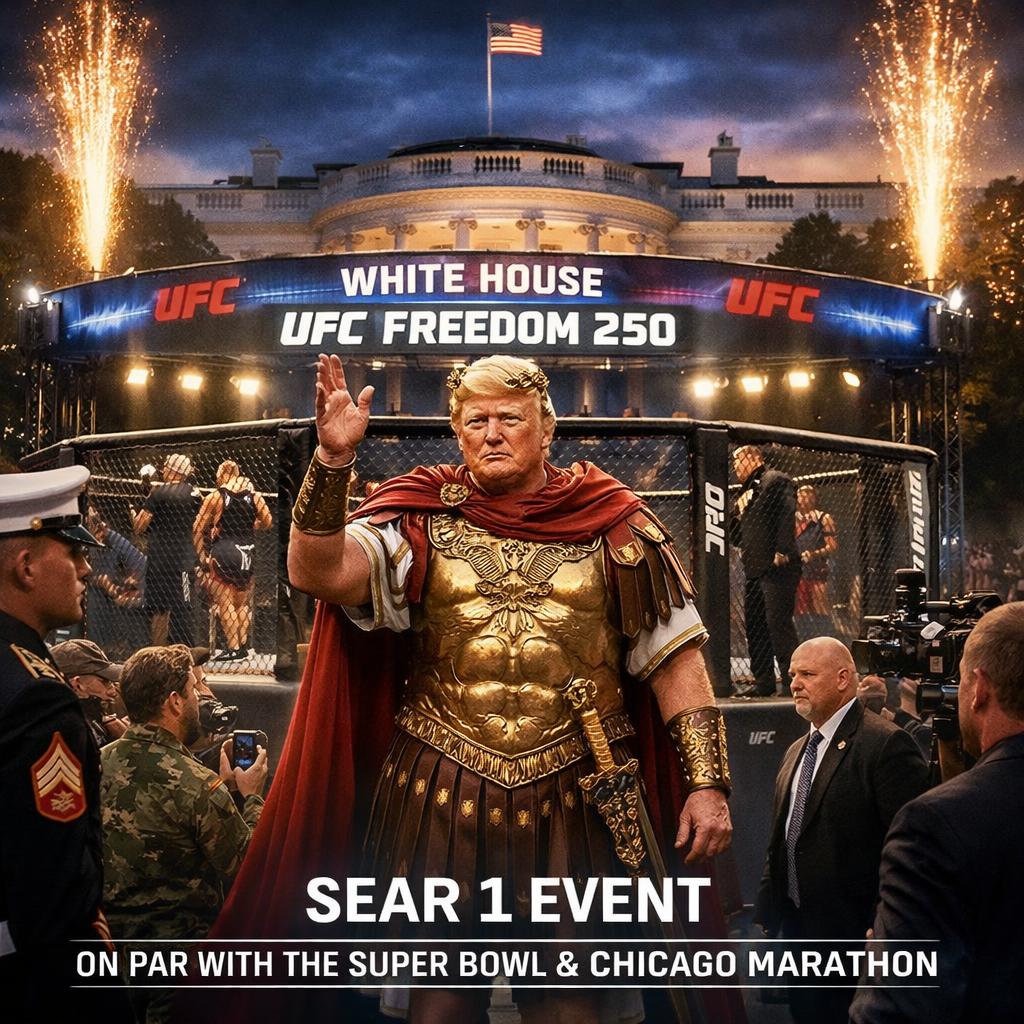 UFC Freedom 250  White House Blank Meme Template