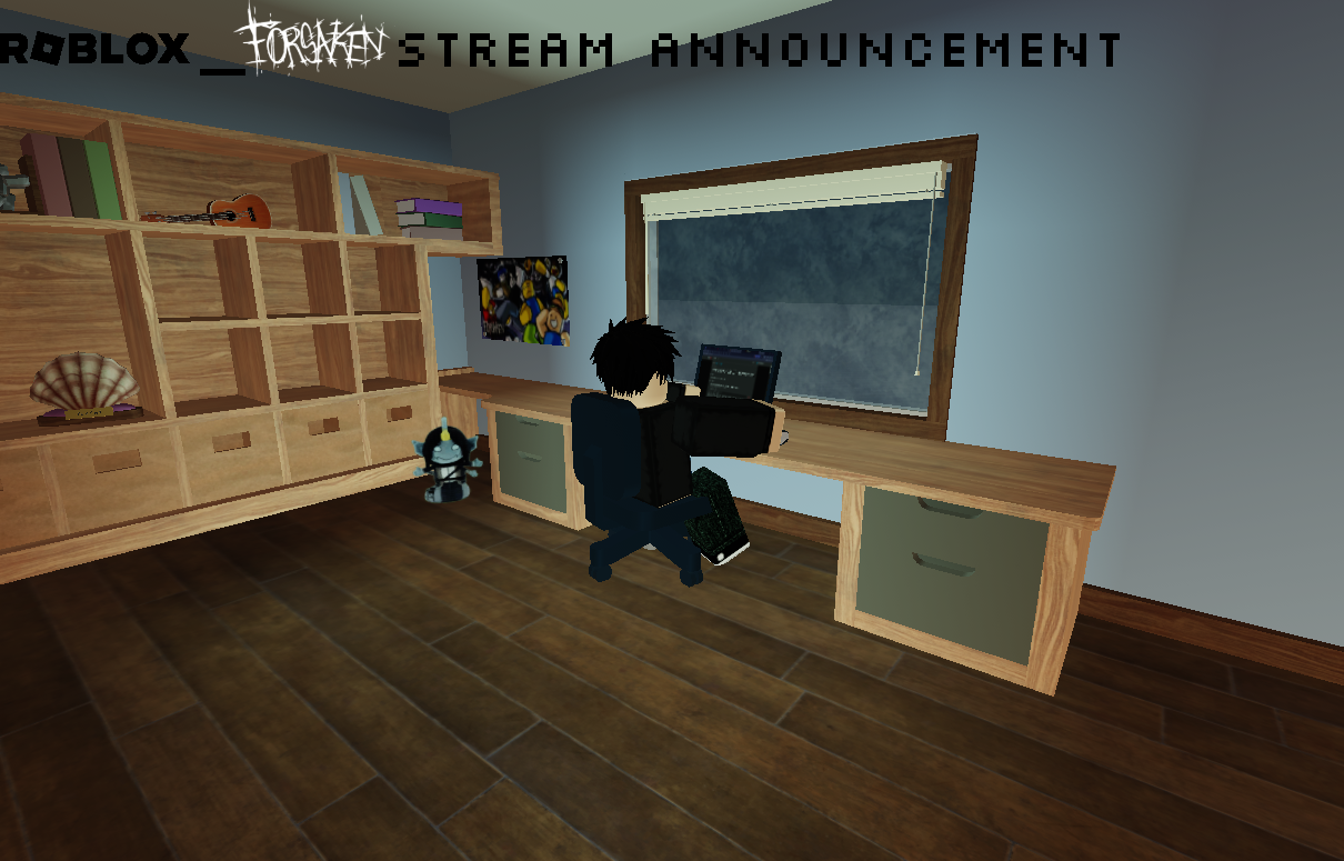 High Quality Roblox_Forsaken stream announcement 2 Blank Meme Template