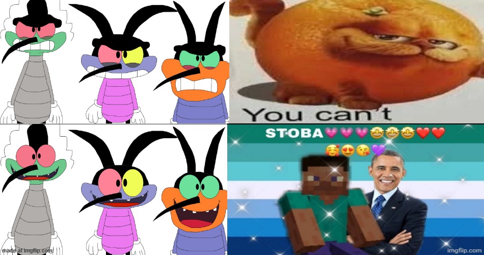 Ruining GloriaBomfim's template | image tagged in joey dee dee and marky drake meme template | made w/ Imgflip meme maker