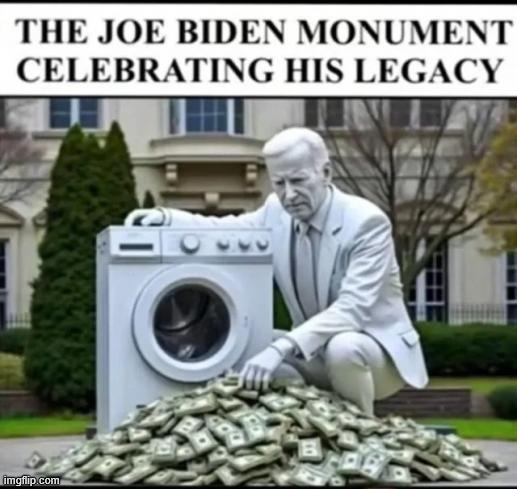 Whitewasher gets first statue erected | image tagged in political,reposts,whitewasher honored,biden | made w/ Imgflip meme maker