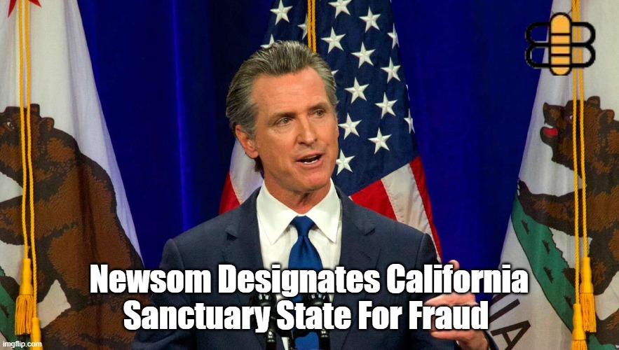 Newsom Designates California Sanctuary State For Fraud | made w/ Imgflip meme maker