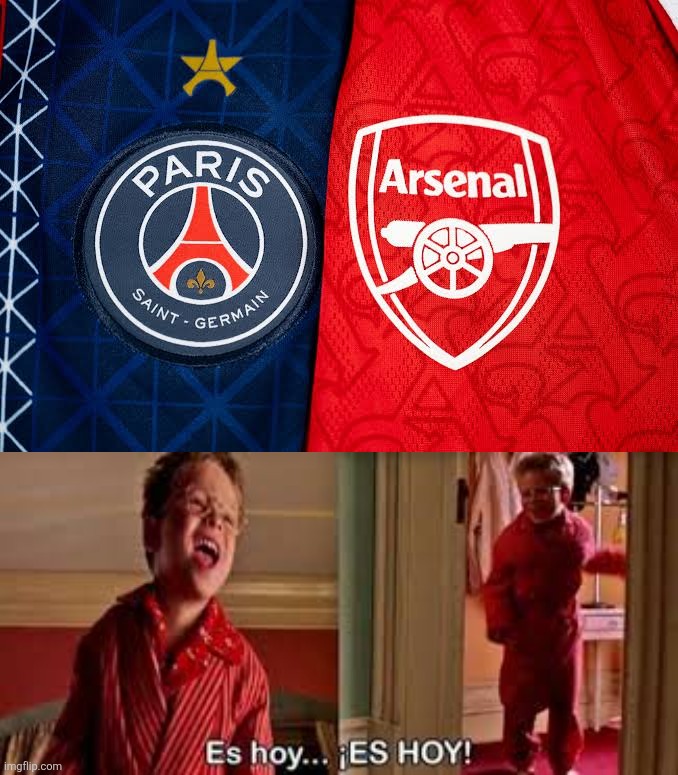 Paris - Arsenal, la final de la UEFA Champions League 2026. Sábado, 18:00, en directo en La 1. | image tagged in es hoy es hoy,psg,arsenal,champions league,final,memes | made w/ Imgflip meme maker