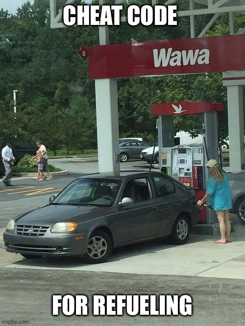 She cracked the code | Cheat code; For refueling | image tagged in img_3808 jpeg,car,fuel,cheating | made w/ Imgflip meme maker