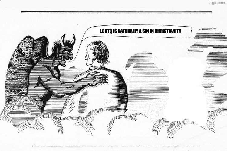 Turned an old 1840s pro slavery cartoon pro LGBTQ | LGBTQ is naturally a sin in Christianity | image tagged in slavery,cartoon,old,homophobia,devil,lgbtq | made w/ Imgflip meme maker