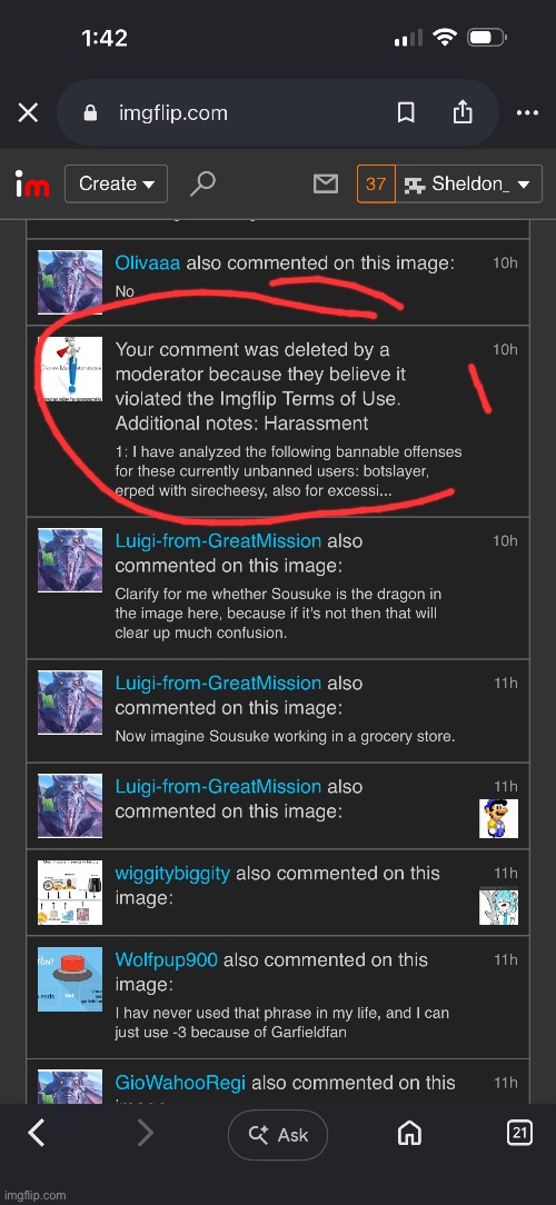 how is this harassment I was listing every thing bad they done | made w/ Imgflip meme maker