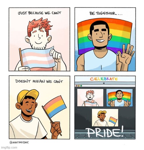 image tagged in pride month,zoom,celebrate,together,video chat,happy pride month | made w/ Imgflip meme maker
