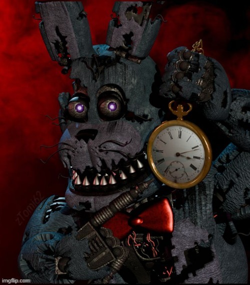 nightmare bonnie clock | image tagged in nightmare bonnie clock | made w/ Imgflip meme maker