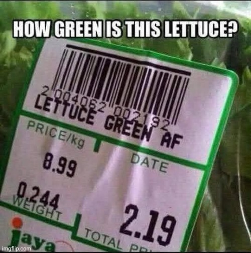 image tagged in green,af,lettuce,fkn,leafy,vegetable | made w/ Imgflip meme maker