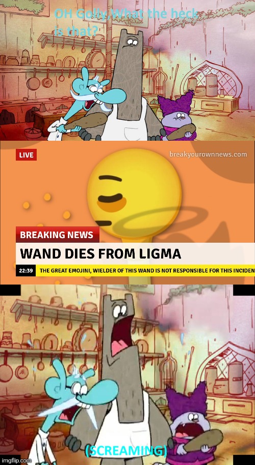 They'd be cooked if they really saw this? (Idk what else to add here) | image tagged in chowder,emojini,the great emojini,ligma,shitpost,oh hell no | made w/ Imgflip meme maker