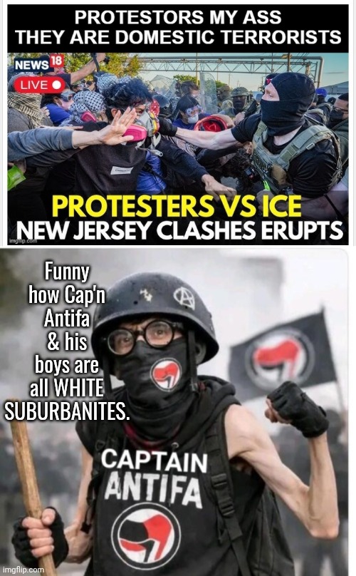 Someone else made a really good point. I just expanded it. | Funny how Cap'n Antifa & his boys are all WHITE SUBURBANITES. | image tagged in screenshot_20260530_023540_chrome jpg,cap'n antifa vs dirty harry,white people | made w/ Imgflip meme maker