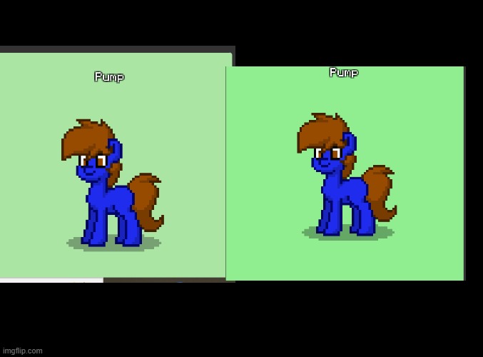 Side by side comparison of the two colors (90ee90 is on the right, aae5a4 is on the left) | image tagged in blank black | made w/ Imgflip meme maker