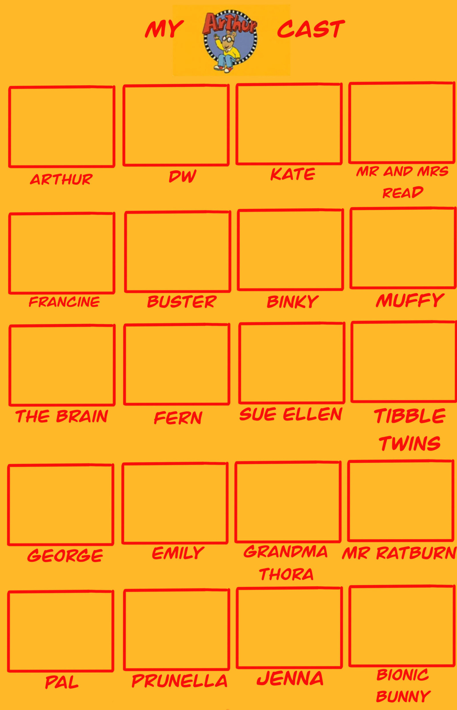 Arthur Cast Meme Blank Meme Template