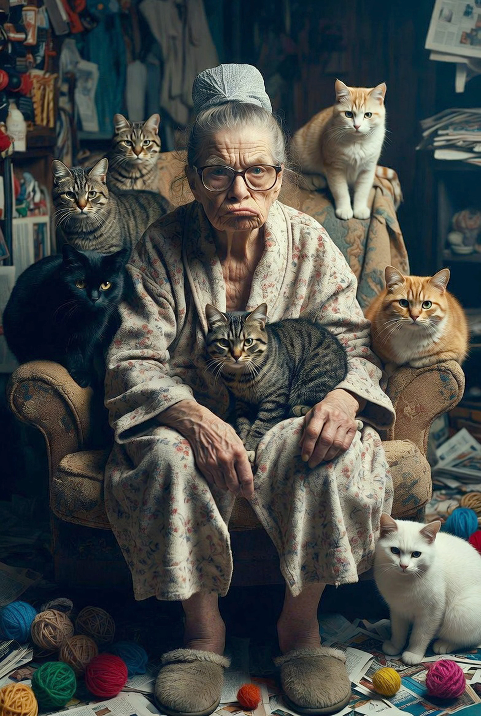 High Quality Conservative Cat Lady Blank Meme Template