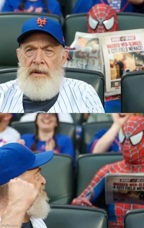 J.J. and Spiderman Blank Meme Template