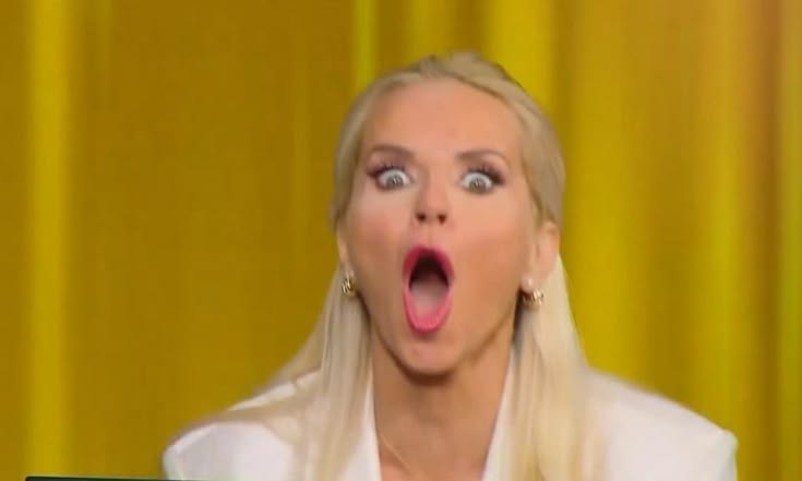 Maria Bekatorou Shocked Blank Meme Template