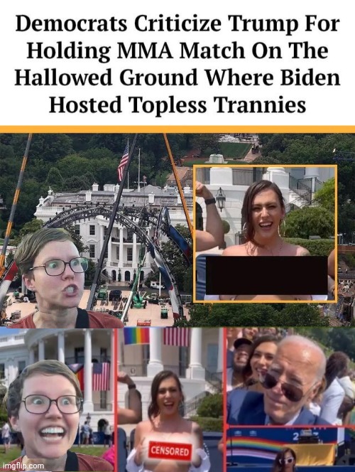 Biden Topless Tranny Blank Meme Template