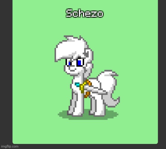 Started making Puyo characters in Pony Town, here's pony Schezo | made w/ Imgflip meme maker