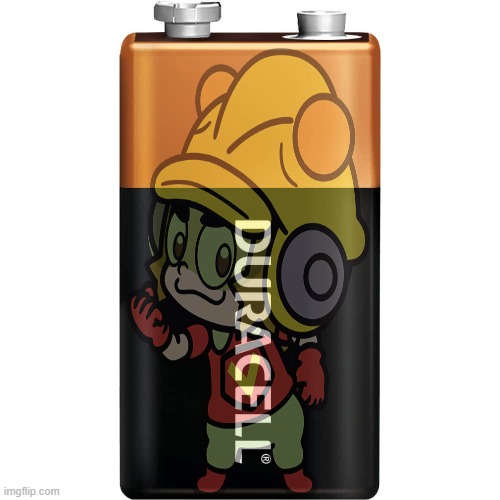9 Volt Battery | image tagged in battery,wario,warioware,9 volt | made w/ Imgflip meme maker