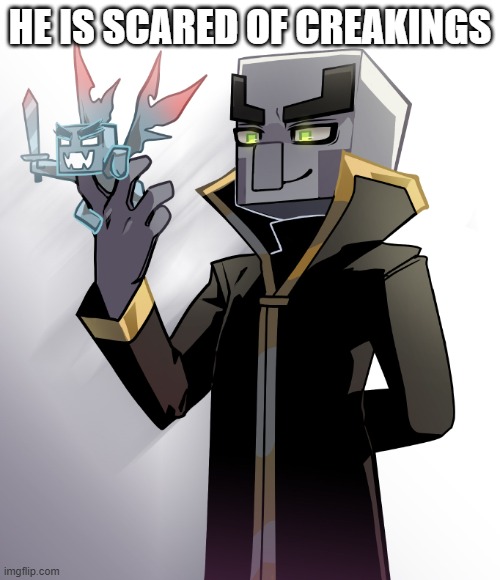 Evoker Summoning Vexes | he is scared of creakings | image tagged in evoker summoning vexes | made w/ Imgflip meme maker
