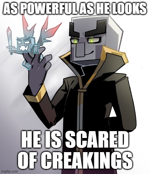 Evoker Summoning Vexes | as powerful as he looks; he is scared of creakings | image tagged in evoker summoning vexes | made w/ Imgflip meme maker