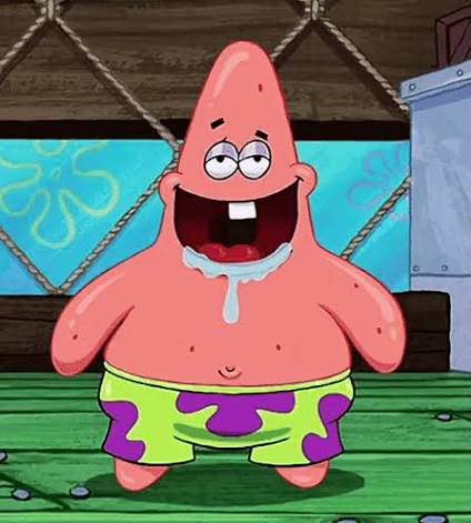 High Quality Dumb Patrick toothless Blank Meme Template