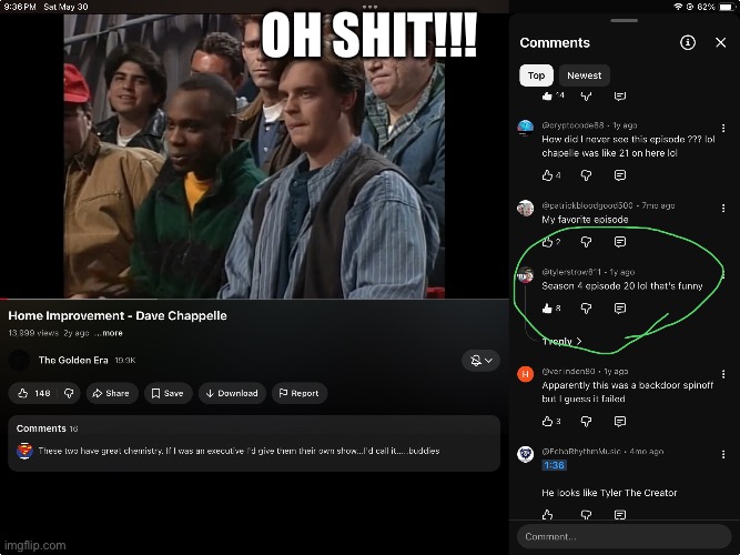 Check this shit out! | Oh shit!!! | image tagged in 420,dave chappelle,observe | made w/ Imgflip meme maker