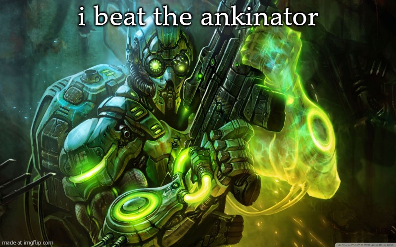 StarCraft Ghost | i beat the ankinator | image tagged in starcraft ghost | made w/ Imgflip meme maker