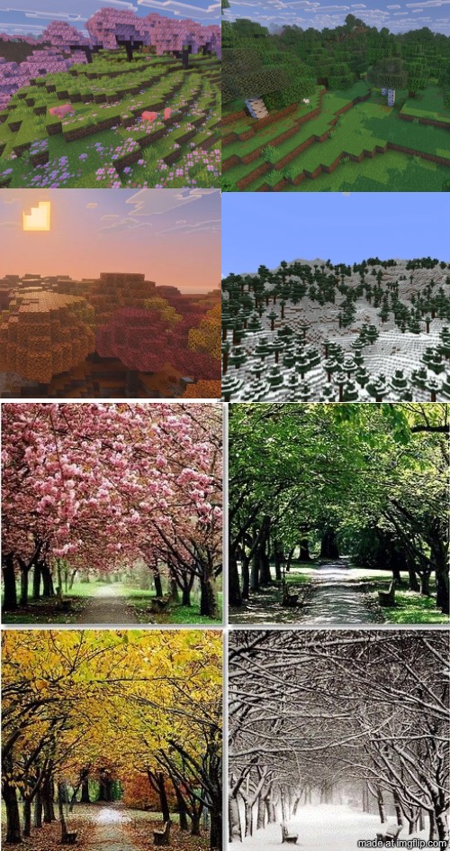 we have all 4 seasons now | image tagged in four seasons,minecraft,gaming,memes,funny | made w/ Imgflip meme maker