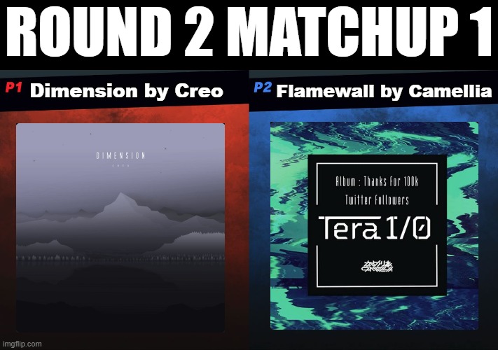 Danger got 2 votes, and Spiders got 3 votes. Spiders moves on! | Round 2 matchup 1; Flamewall by Camellia; Dimension by Creo | image tagged in gd song bracket,dimension,flamewall | made w/ Imgflip meme maker