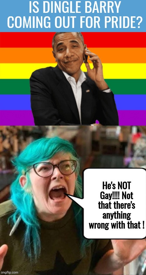 Is Dingle Barry coming out for PRIDE? | image tagged in dingle barry is not gay,woke,triggered liberal | made w/ Imgflip meme maker